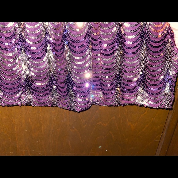 Purple Sequin Dress - Picture 6 of 7